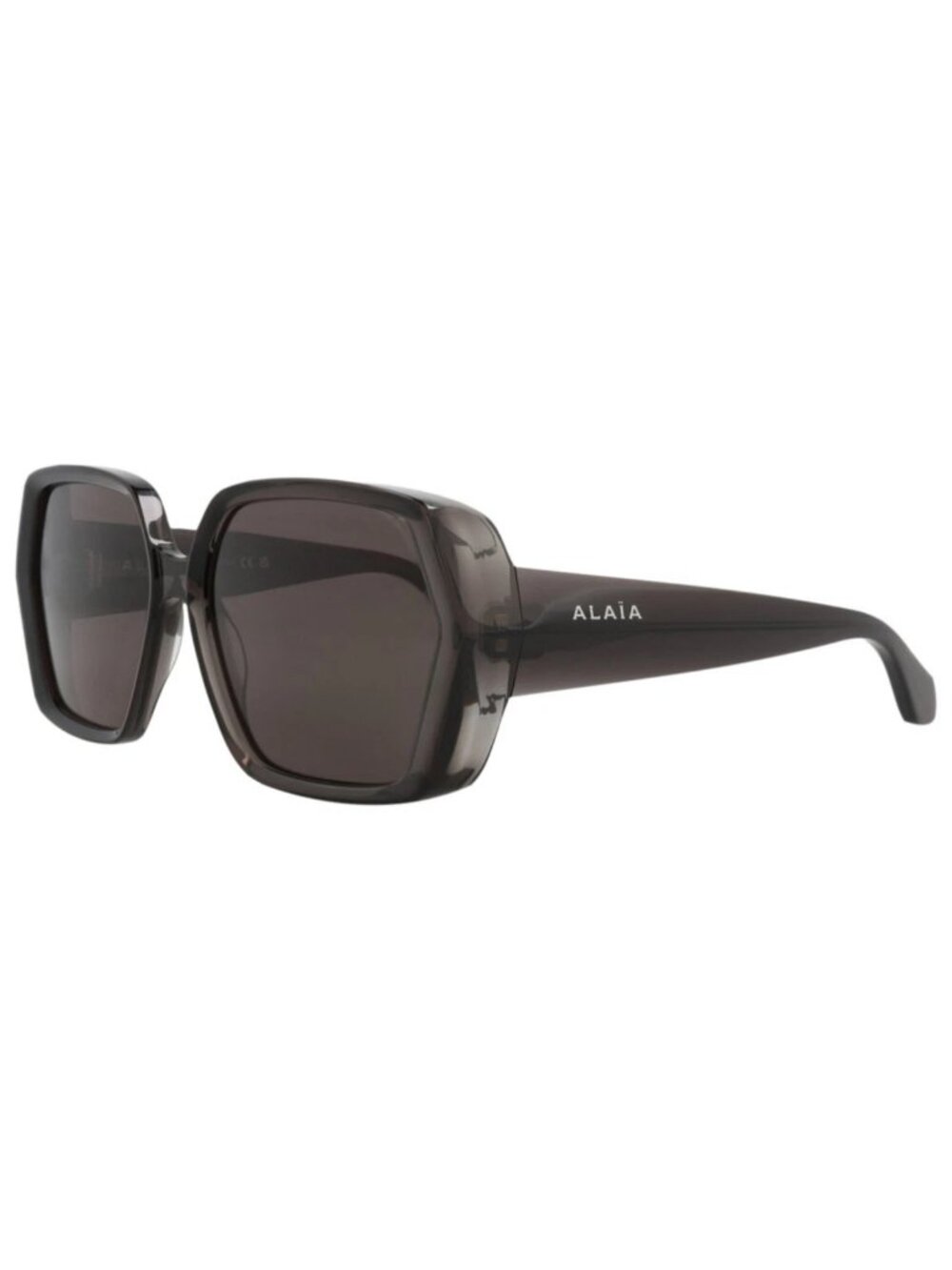 New Alaia Women's Sunglasses Square Rectangle Recycled Acetate Frame Grey Grey